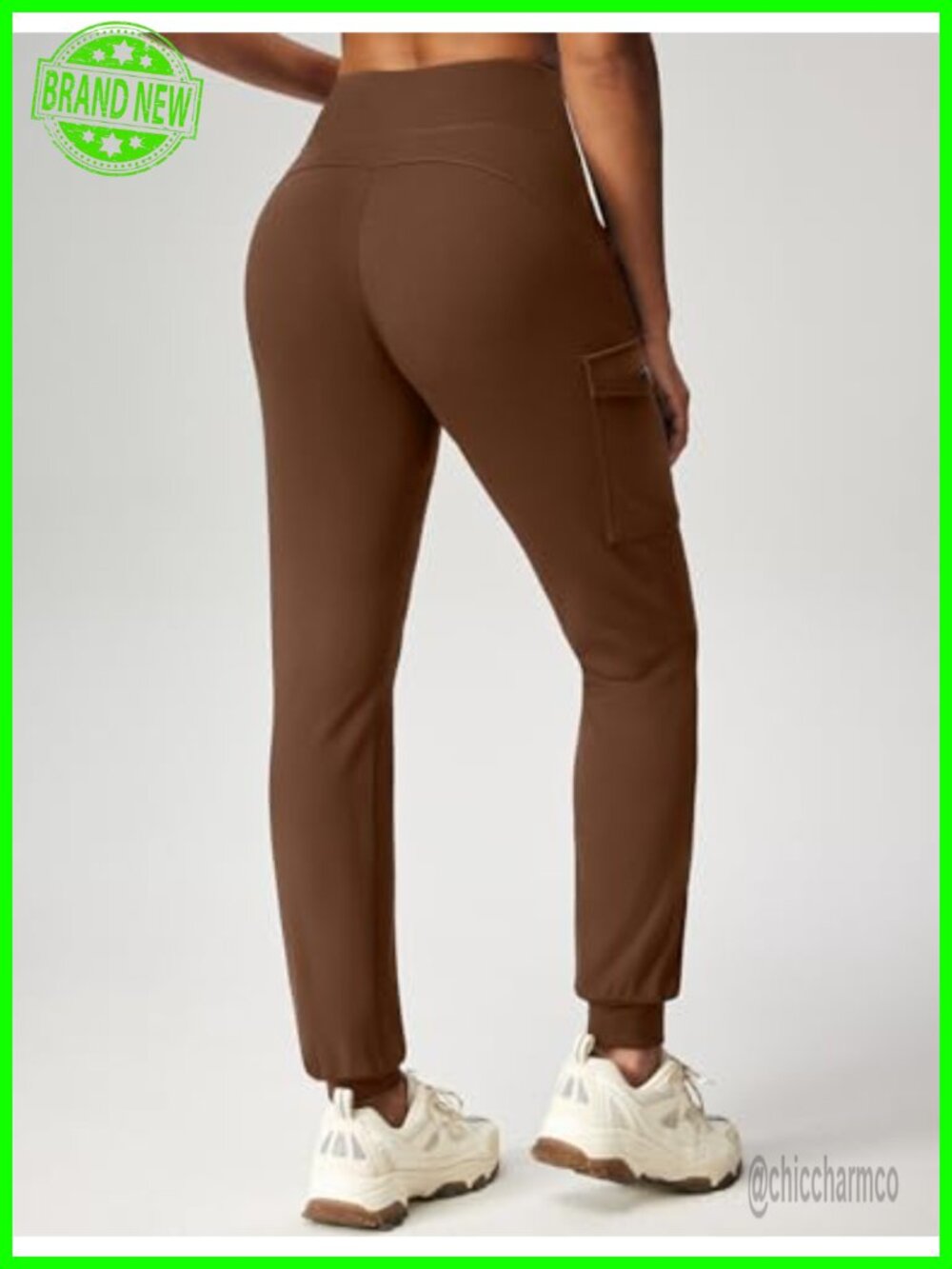 Fleece Lined Joggers Women Water Resistant Thermal Cargo Pants with Pockets - Picture 4 of 6